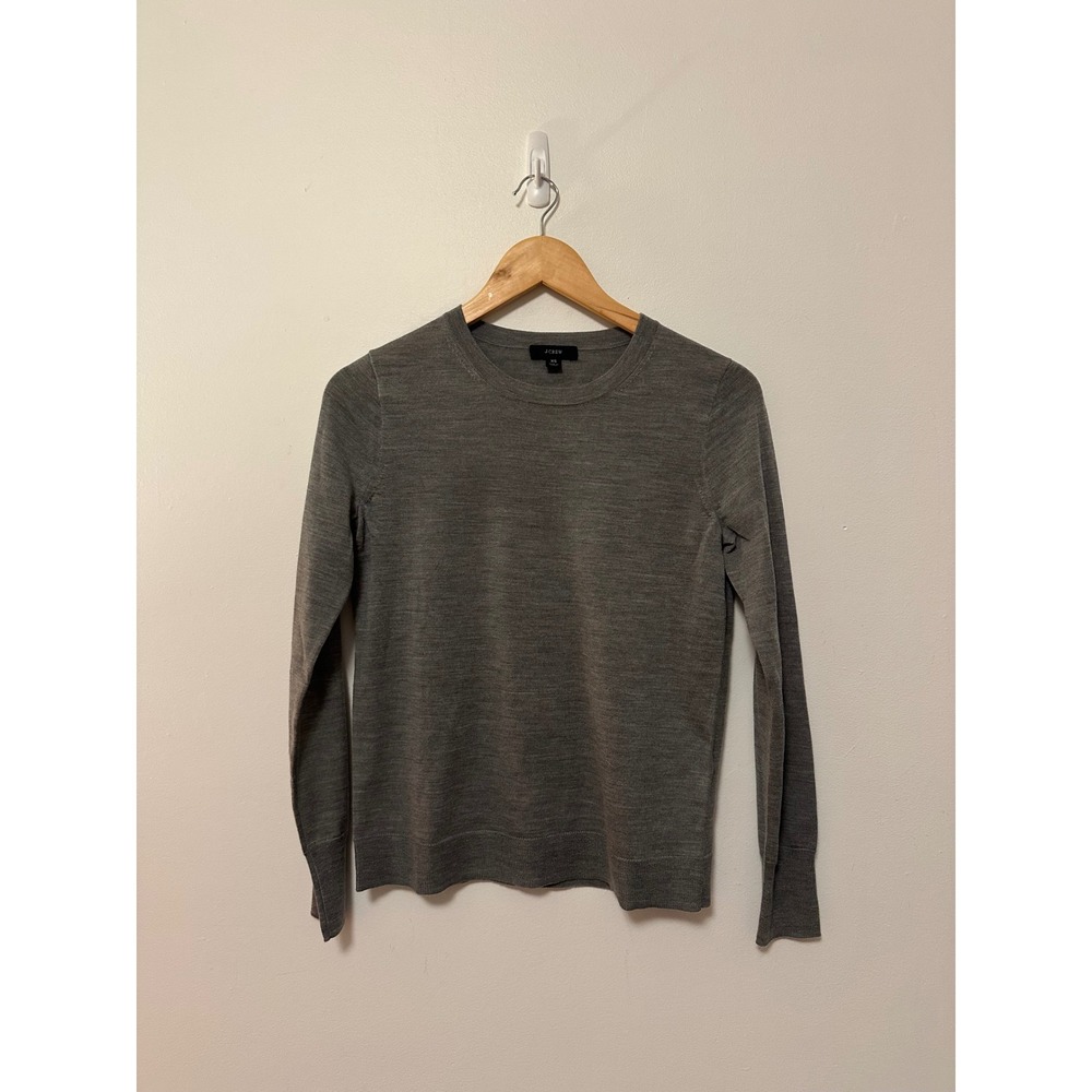 J. Crew Merino Wool Crewneck Sweater in Heather Grey | Size XS